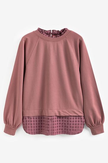 Sweatshirt layered shirt discount