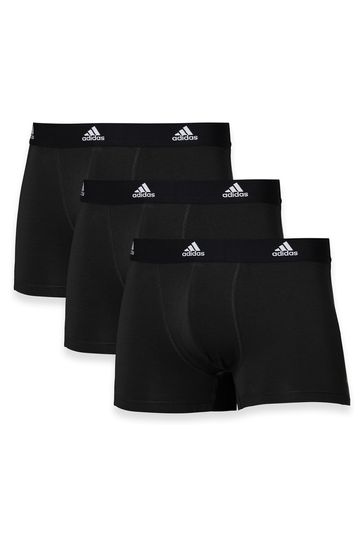 adidas Black Active Flex Cotton 3 Pack Boxers