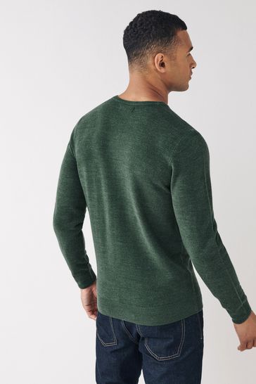 Buy Green Crew Neck Regular Soft Touch Knit Jumper from Next Australia