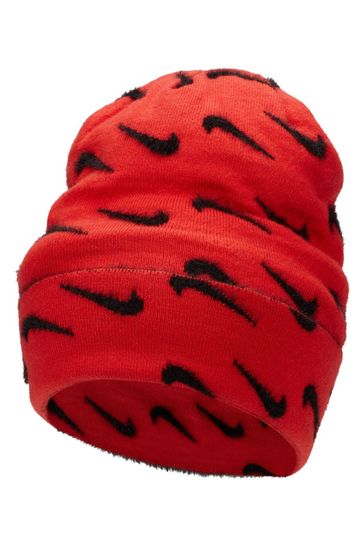 Buy Nike Red Kids Peak Pom Beanie from Next Luxembourg