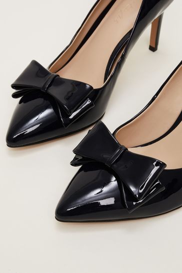 Navy patent leather court shoes clearance