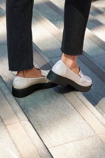 White loafers slip best sale on