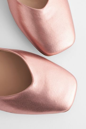 Rose gold ballerina shoes outlet