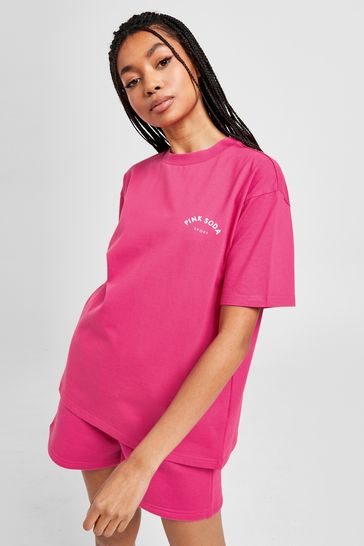 Pink soda store t shirt dress