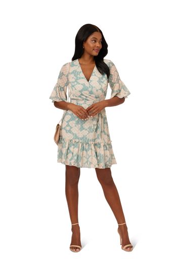 Adrianna papell hotsell tiered chiffon dress