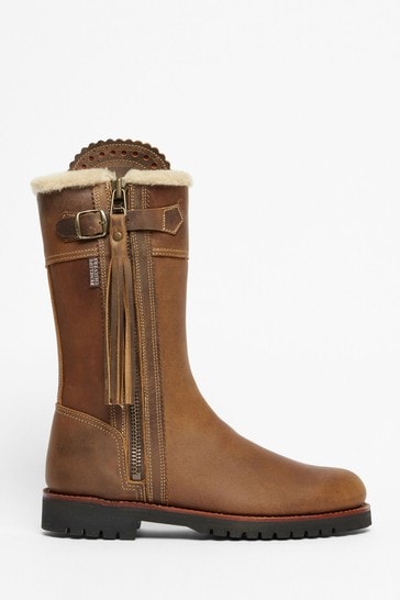 Penelope Chilvers Brown Mid Tassel Boots