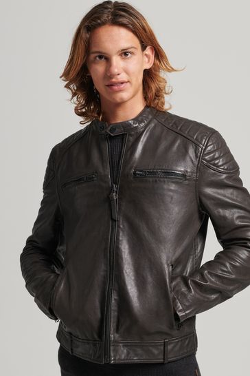Grey racer deals jacket