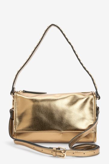 Crossbody bag with cheap gold chain strap