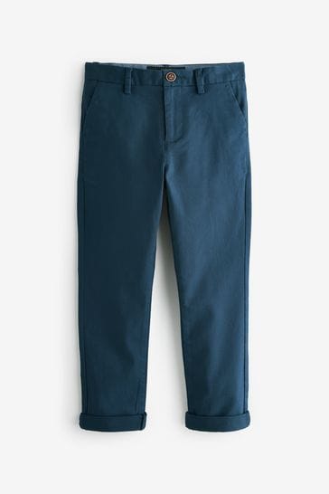 French Navy Blue Regular Fit Stretch Chino Trousers (3-17yrs)