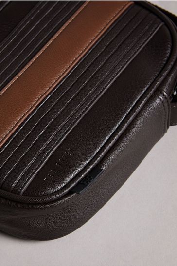 Buy Ted Baker Brown Evver Striped Pu Flight Bag from Next Poland