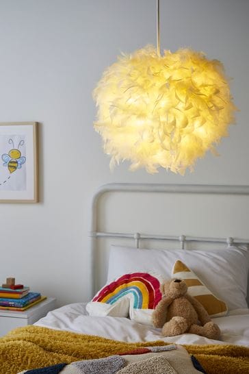 glow Yellow Feather 40cm Shade
