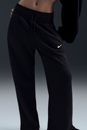 Nike black wide leg high waist sweatpants clearance