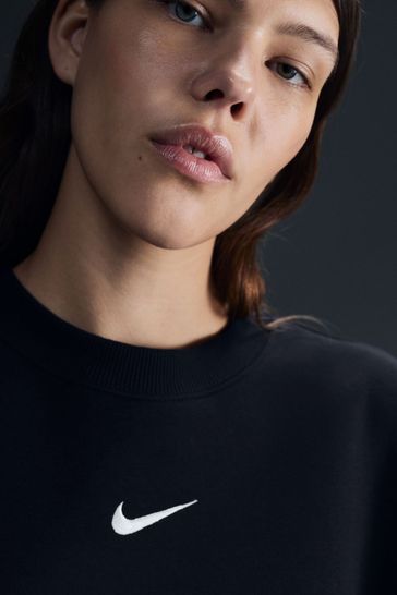 Black nike tick sweatshirt deals