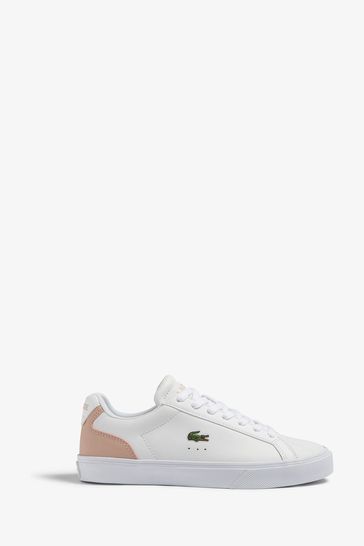 Lacoste White/Pink Lerond Pro Trainers