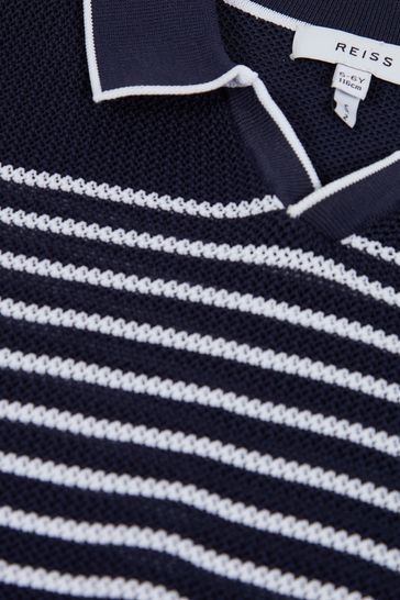 Pengeudlån Ferie ensom Buy Reiss Admiral Junior Open Collar Striped Polo T-Shirt from Next Denmark
