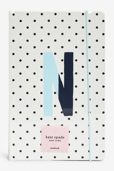 kate spade new york White Initial Take Note Sparks Of Joy Large Notebook - N
