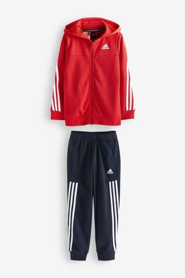 adidas Red 3-Stripes Tracksuit