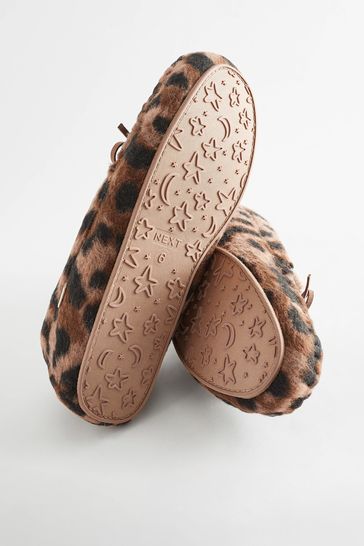 Leopard cheap moccasin slippers