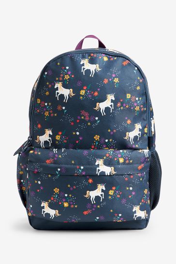 Buy Navy Blue Unicorn Rucksack from Next Luxembourg