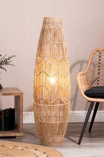 BHS Natural Jute String Floor Lamp