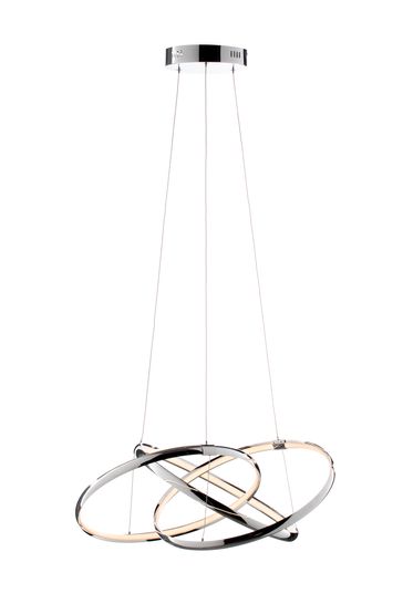 BHS Silver LED Triple Ring Ceiling Light Pendant