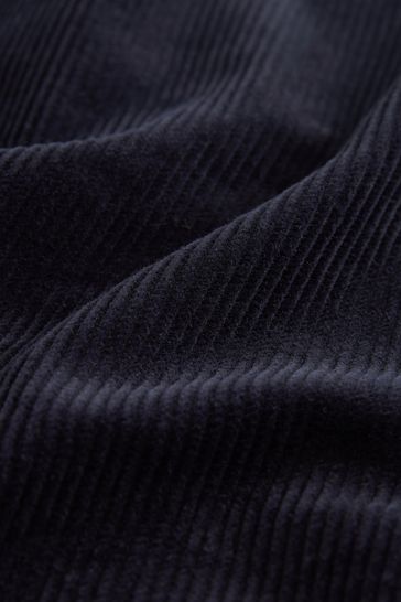 Navy Blue Corduroy Mini Skirt