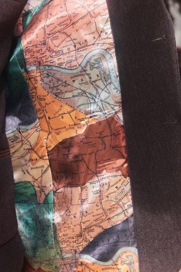 Buy Navy Tailored Trimmed Donegal Fabric Suit Jacket from Next Oman