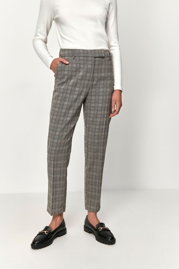 M&Co Grey Check Tapered Leg Trousers