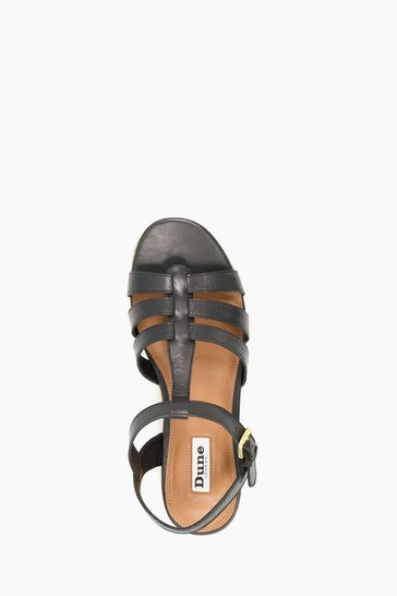Dune London Lenson Fisherman Flatform Black Sandals