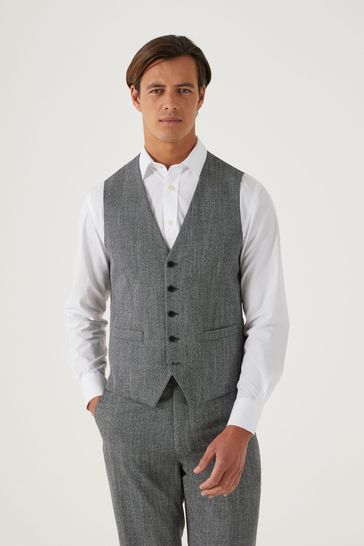 Skopes Barlow Grey Puppytooth Suit Waistcoat