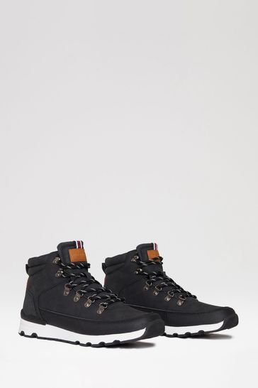 Black hiker style cheap boots