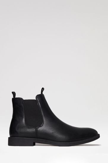 Threadbare Black Classic Chelsea Boots