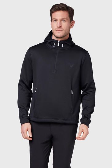 Callaway Apparel Black Quarter Zip Hoodie