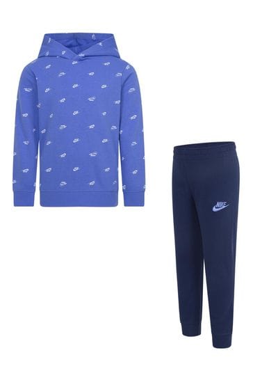Blue nike hot sale jogger suit