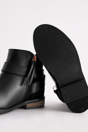 Buy Black Wide Fit G Leather Ankle Boots from Next USA