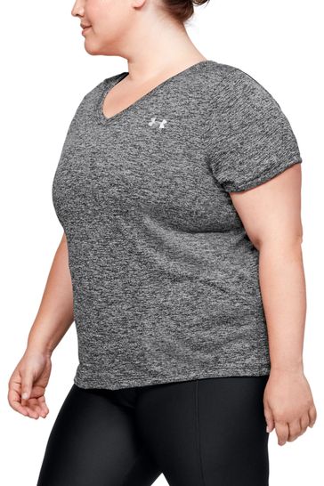 Buy Under Armour Curve Tech Twist V Neck T Shirt from Next Luxembourg
