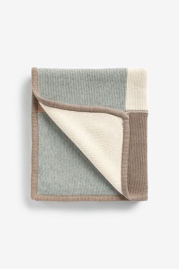 Neutral Beige/Grey Baby Patchwork Blanket