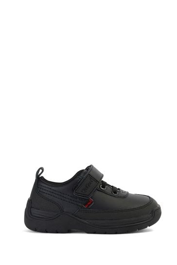 Kickers Infant Leather Stomper Lo Black Trainers