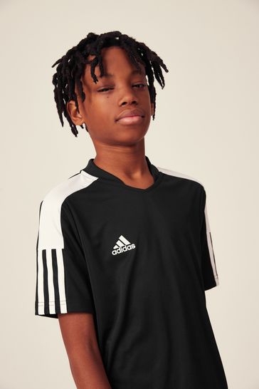 Buy adidas Black Tiro Junior Essentials Jersey T Shirt from Next