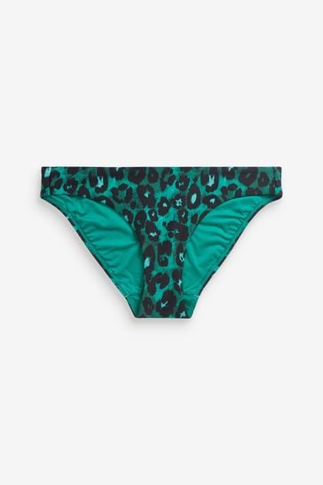 Green leopard shop print bikini