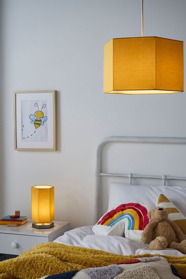 glow Yellow Hexagon Table Lamp