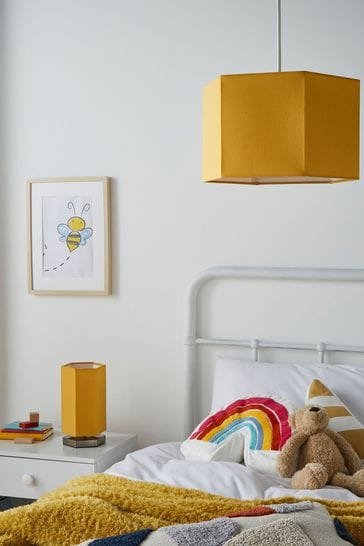 glow Yellow Hexagon Table Lamp