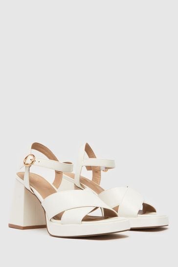 All white platform heels hot sale