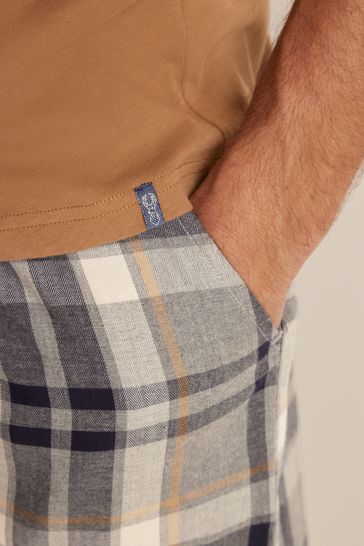 Buy Tan Brown Grey Brushed Cotton Check Pyjama Set from Next USA