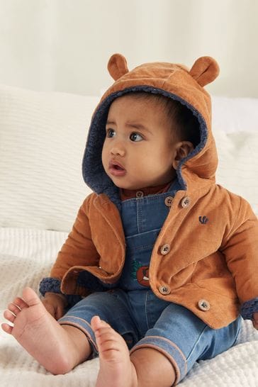 FatFace Baby Crew Teddy Borg Lined Cord Jacket
