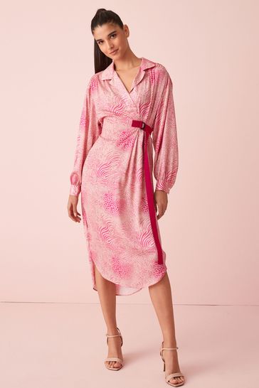Next pink shirt dress new arrivals