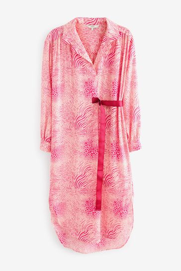 Next pink hot sale shirt dress