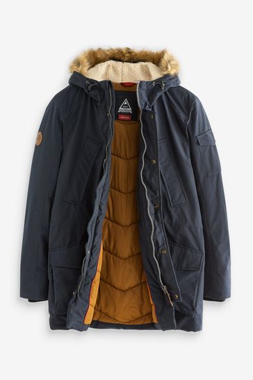 Shower resistant hooded parka sale