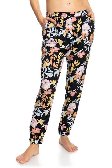 Roxy Womens Black Floral Trousers
