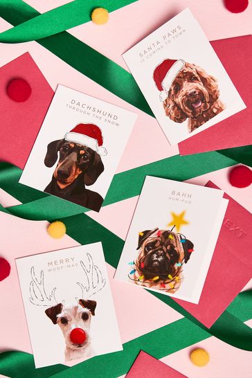 20 Pack Festive Dogs Christmas Cards